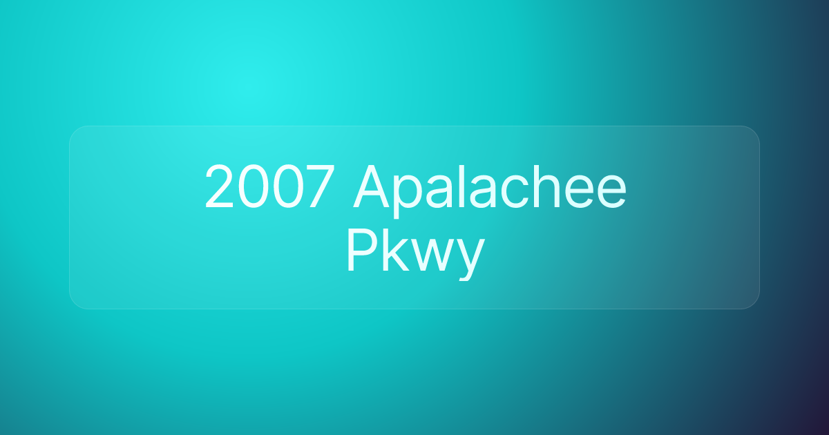 2007 Apalachee Pkwy