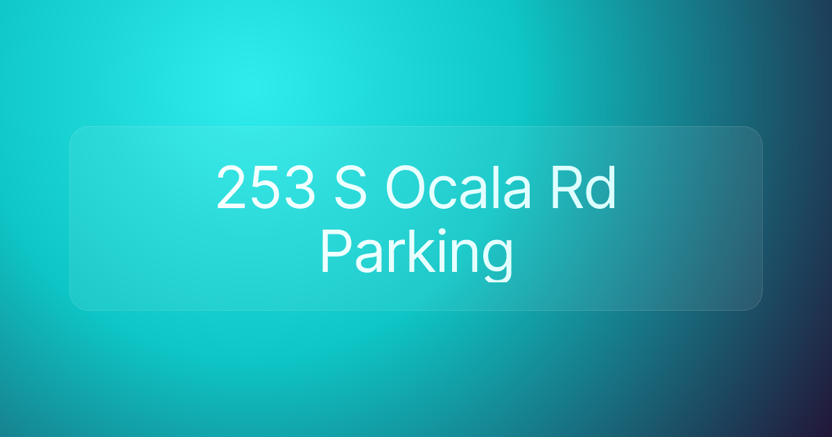 253 S Ocala Rd Parking