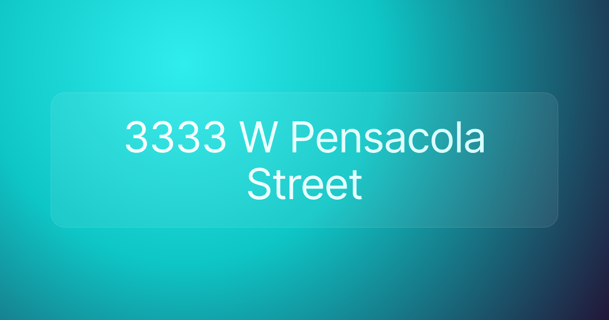 3333 W Pensacola Street