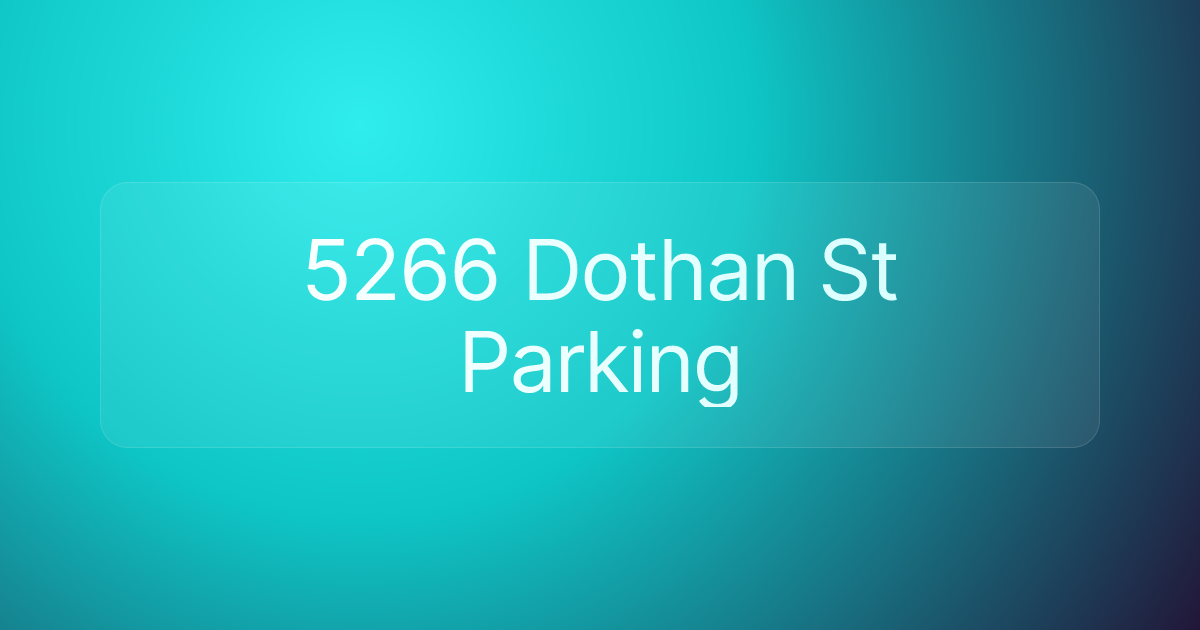 5266 Dothan St Parking