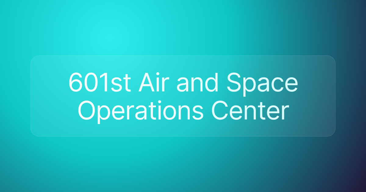 601st Air and Space Operations Center