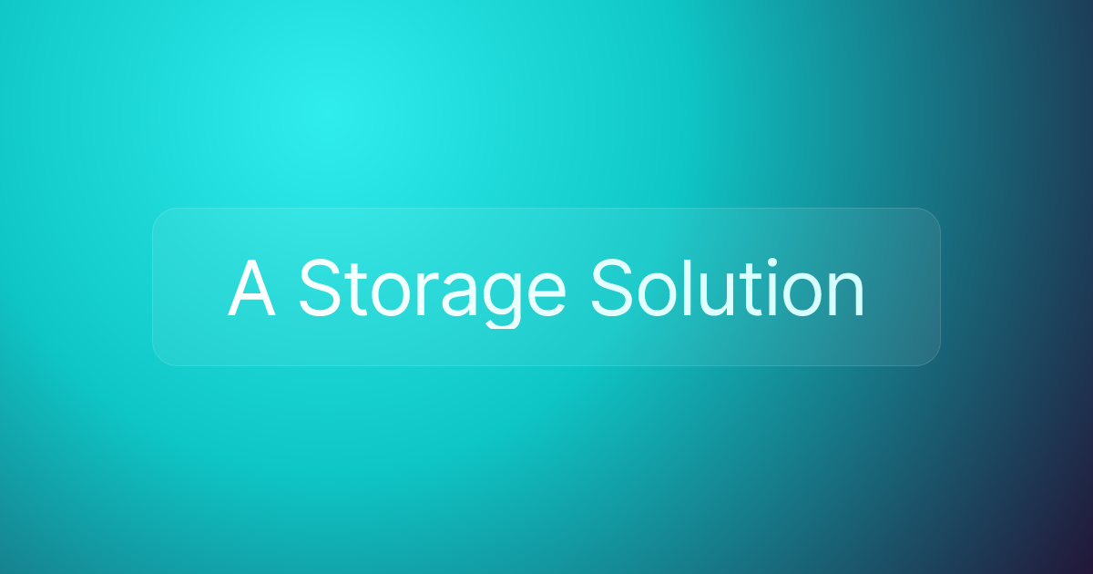 A Storage Solution