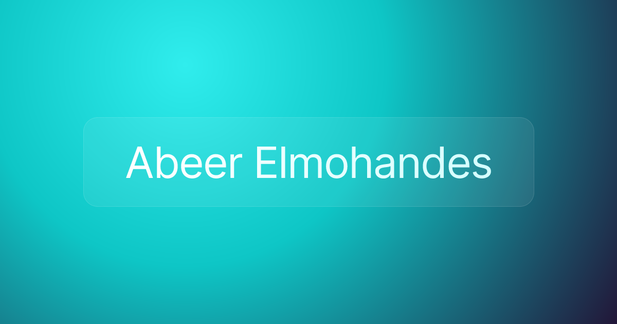 Abeer Elmohandes