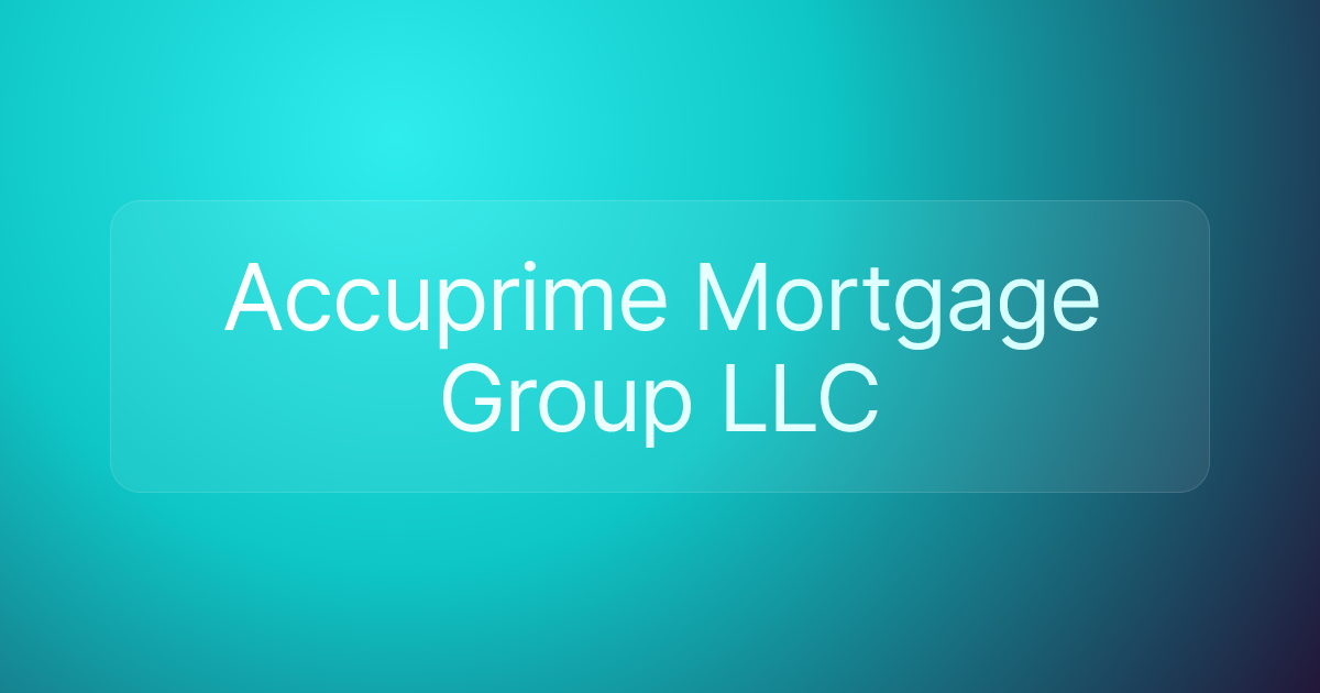 Accuprime Mortgage Group LLC
