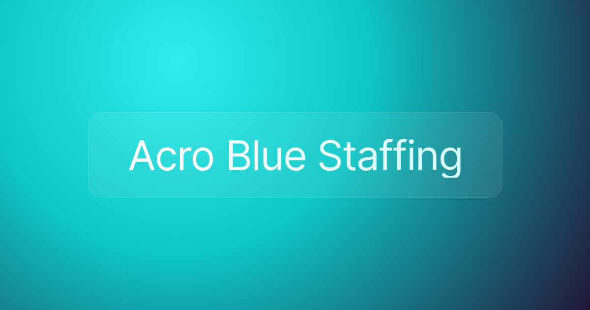 Acro Blue Staffing