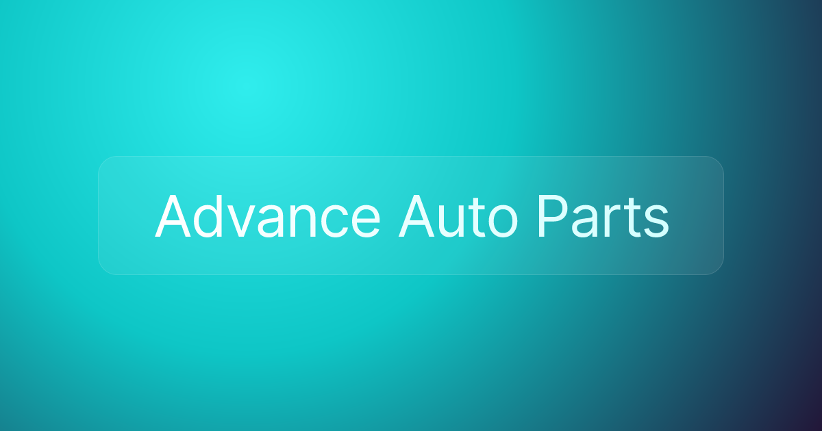 Advance Auto Parts