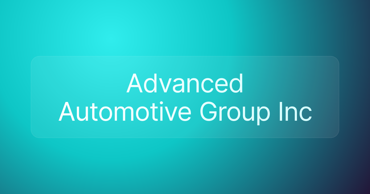 Advanced Automotive Group Inc