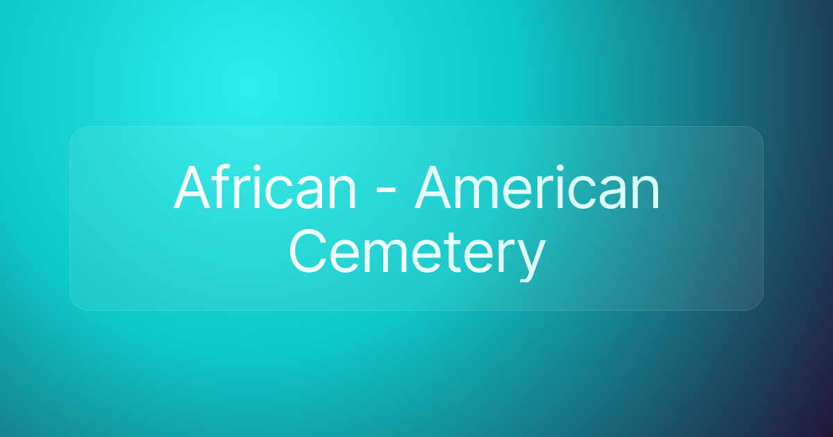 African - American Cemetery