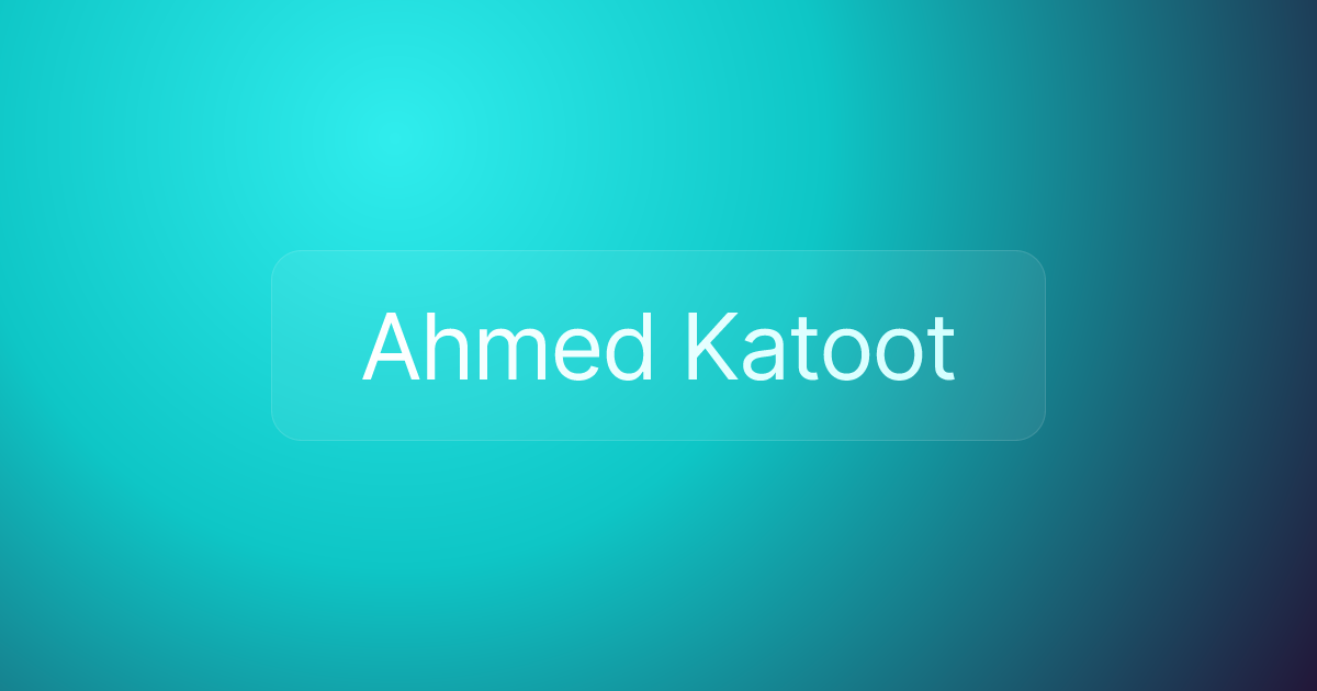 Ahmed Katoot