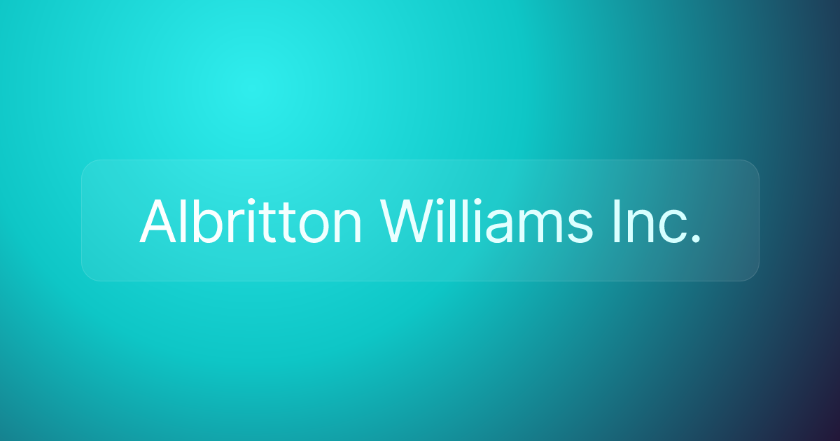 Albritton Williams Inc.
