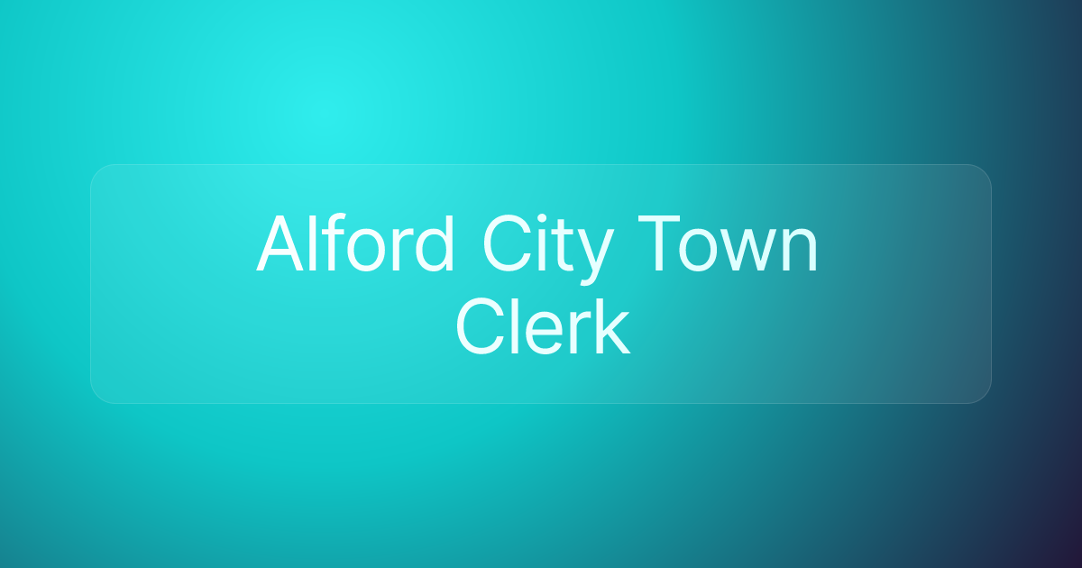 Alford City Town Clerk