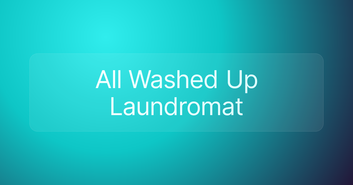 All Washed Up Laundromat