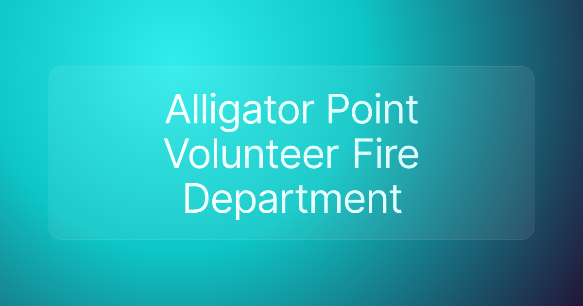 Alligator Point Volunteer Fire Department