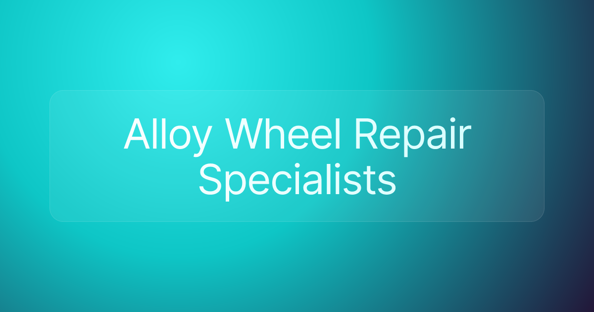 Alloy Wheel Repair Specialists