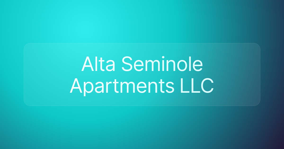 Alta Seminole Apartments LLC
