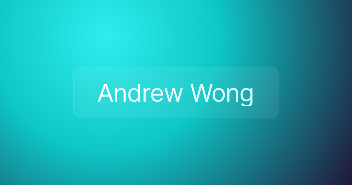 Andrew Wong