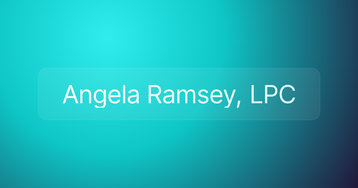Angela Ramsey, LPC