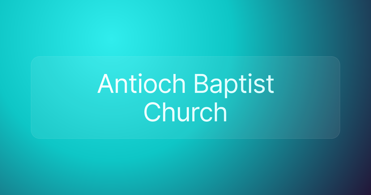 Antioch Baptist Church