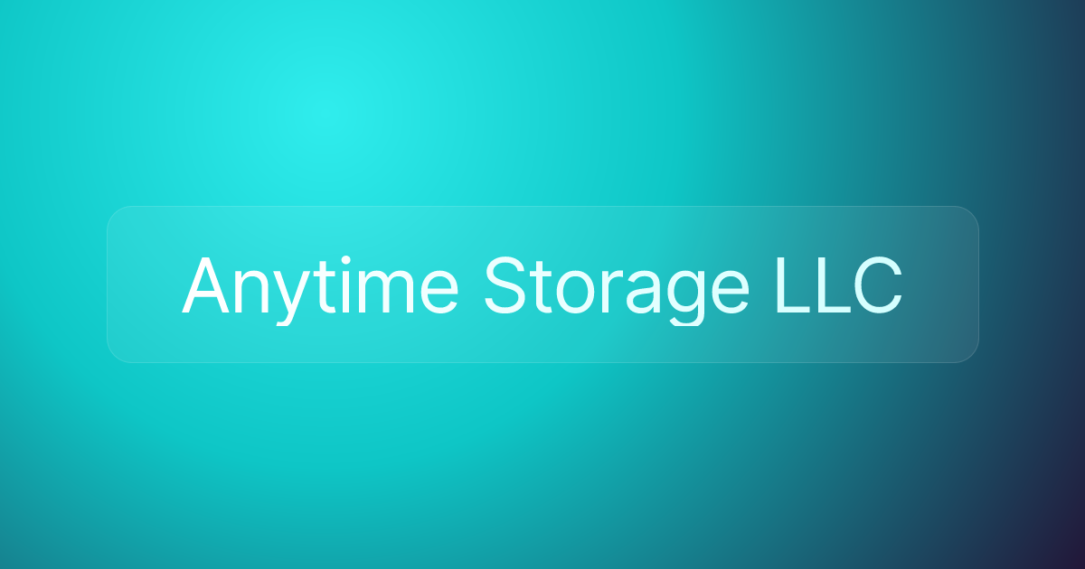 Anytime Storage LLC