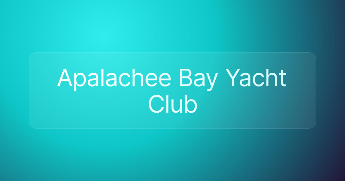 Apalachee Bay Yacht Club