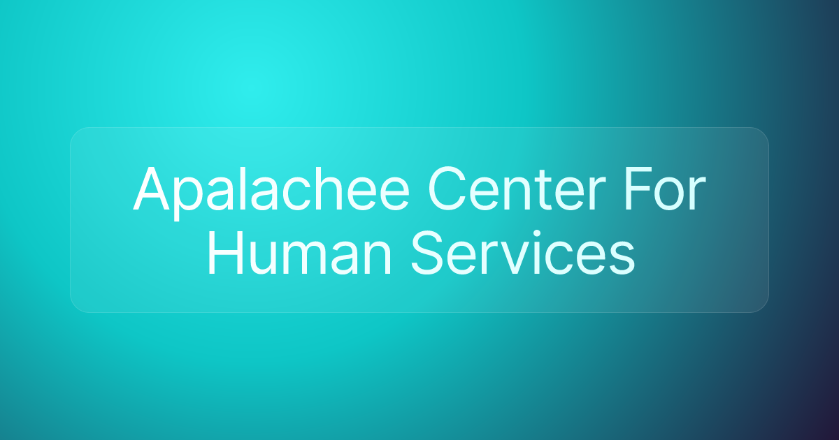 Apalachee Center For Human Services