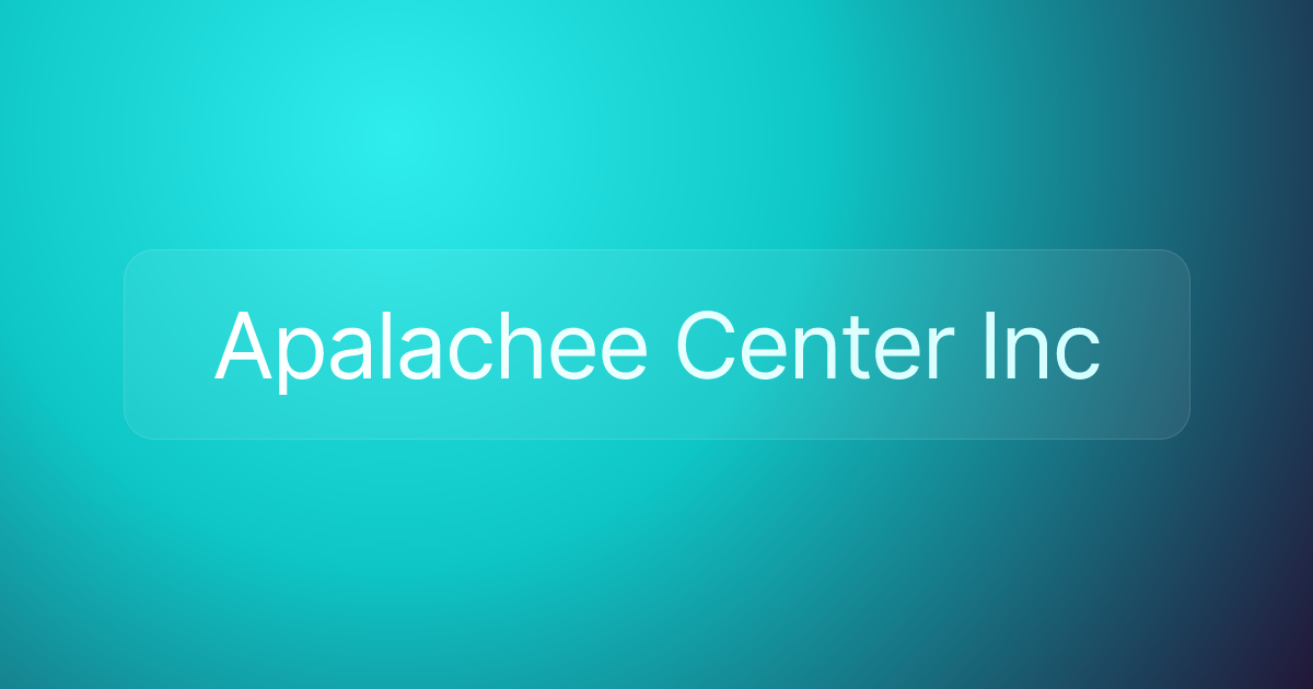 Apalachee Center Inc