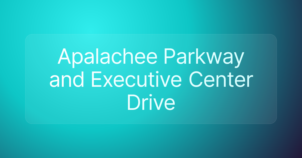 Apalachee Parkway and Executive Center Drive