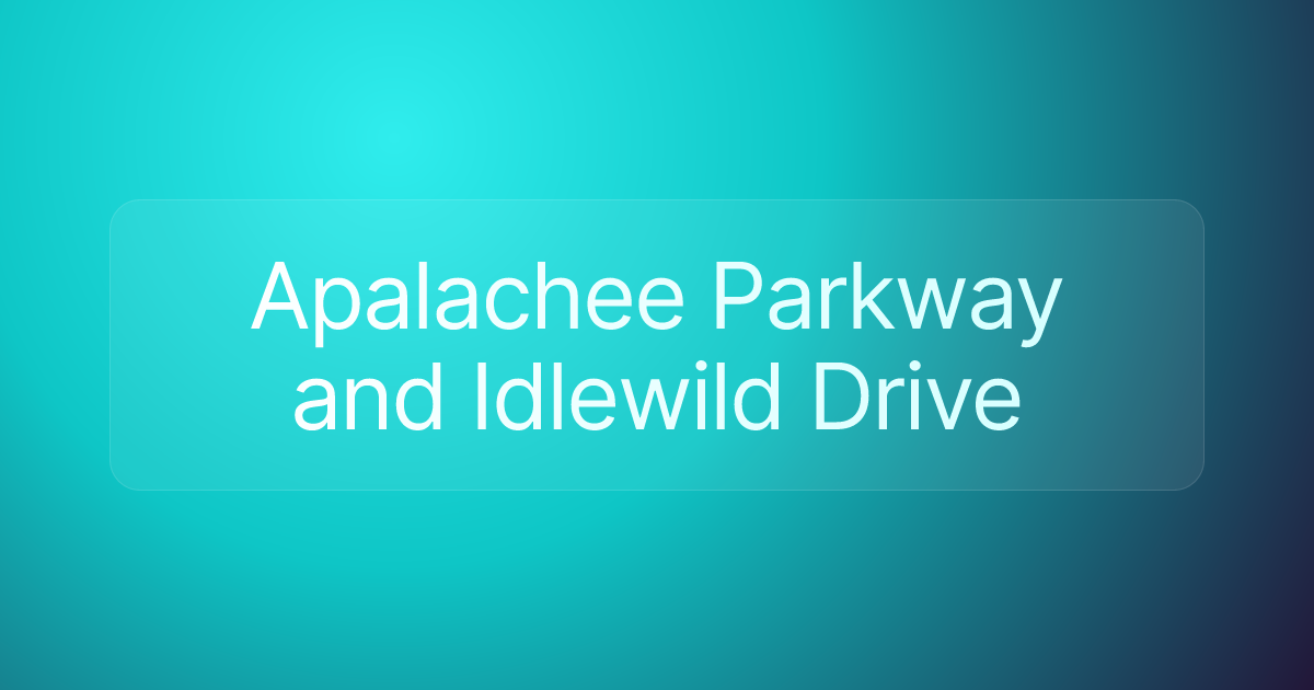 Apalachee Parkway and Idlewild Drive