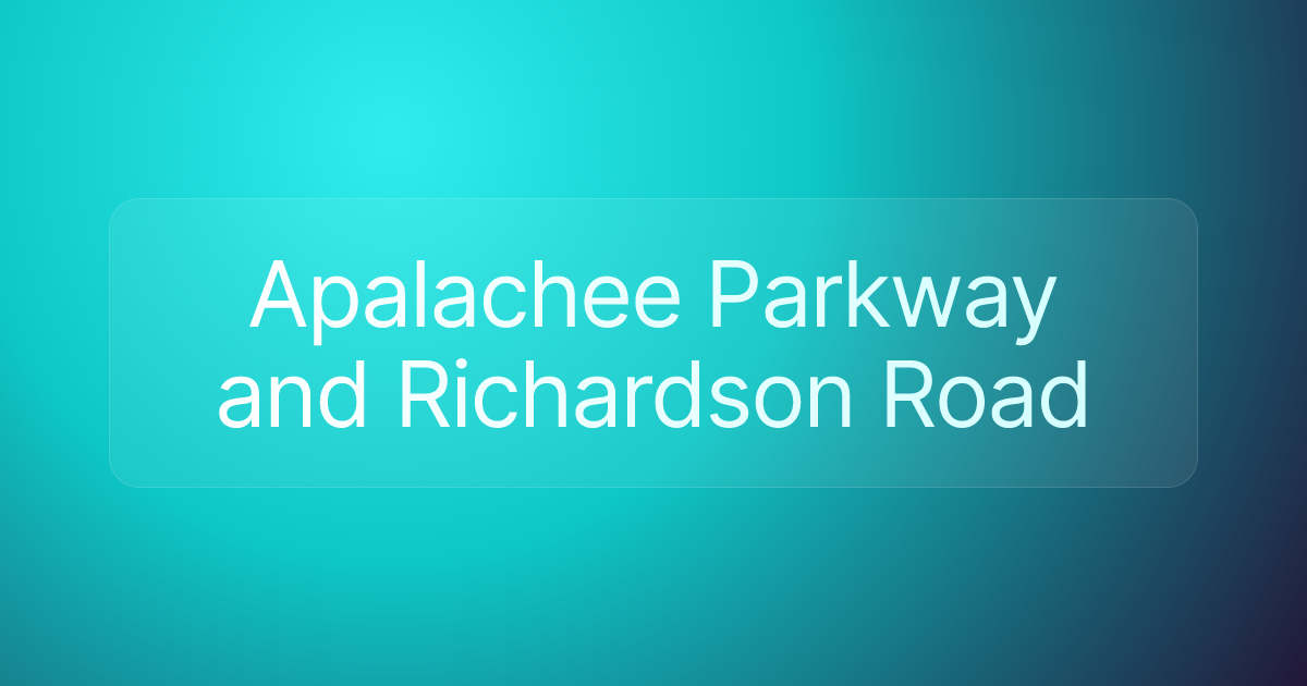 Apalachee Parkway and Richardson Road