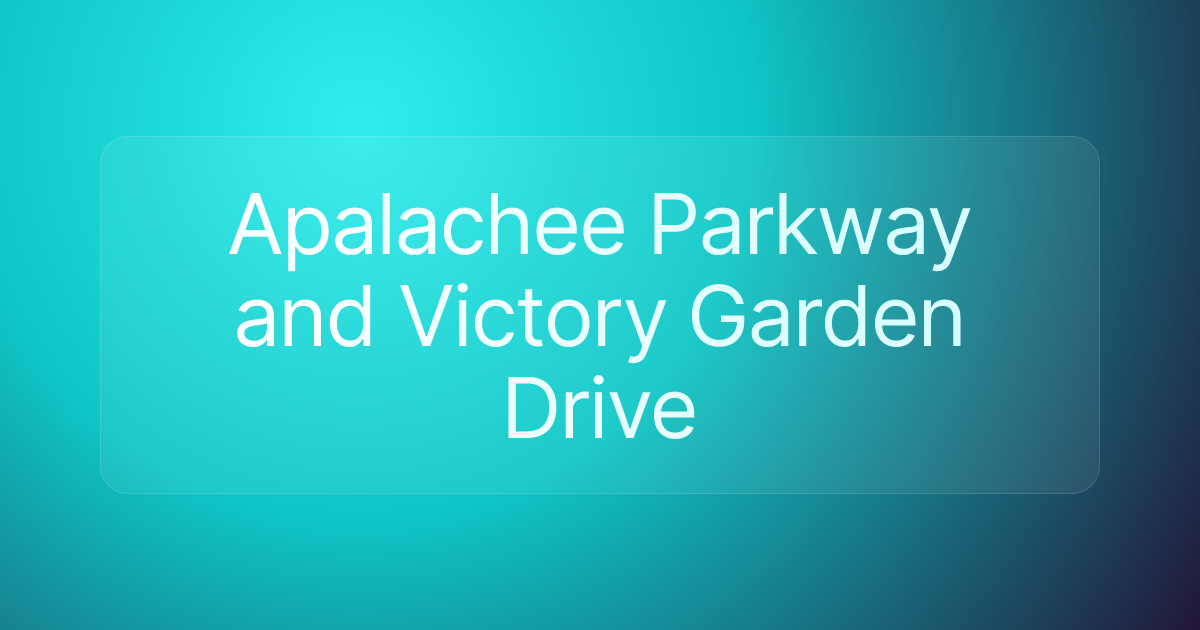 Apalachee Parkway and Victory Garden Drive