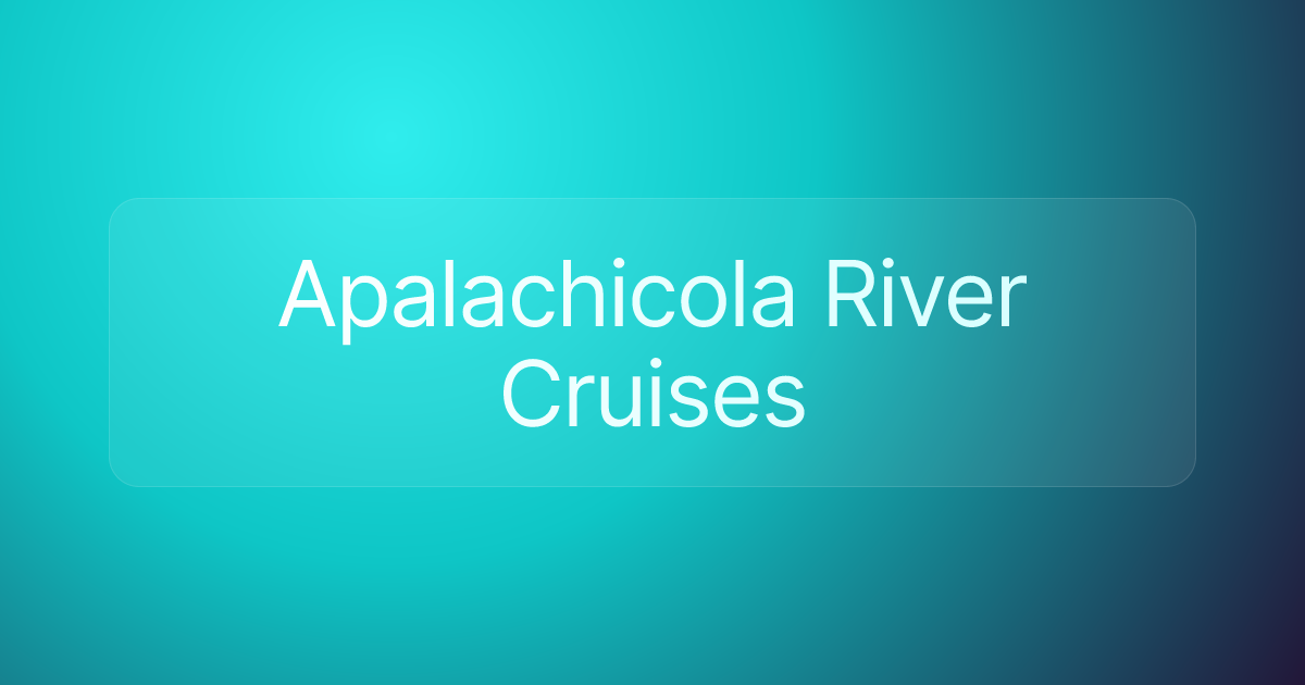 Apalachicola River Cruises