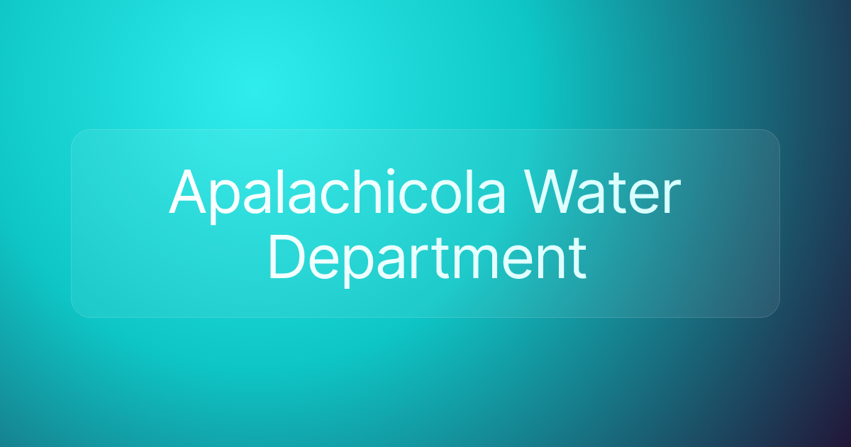 Apalachicola Water Department