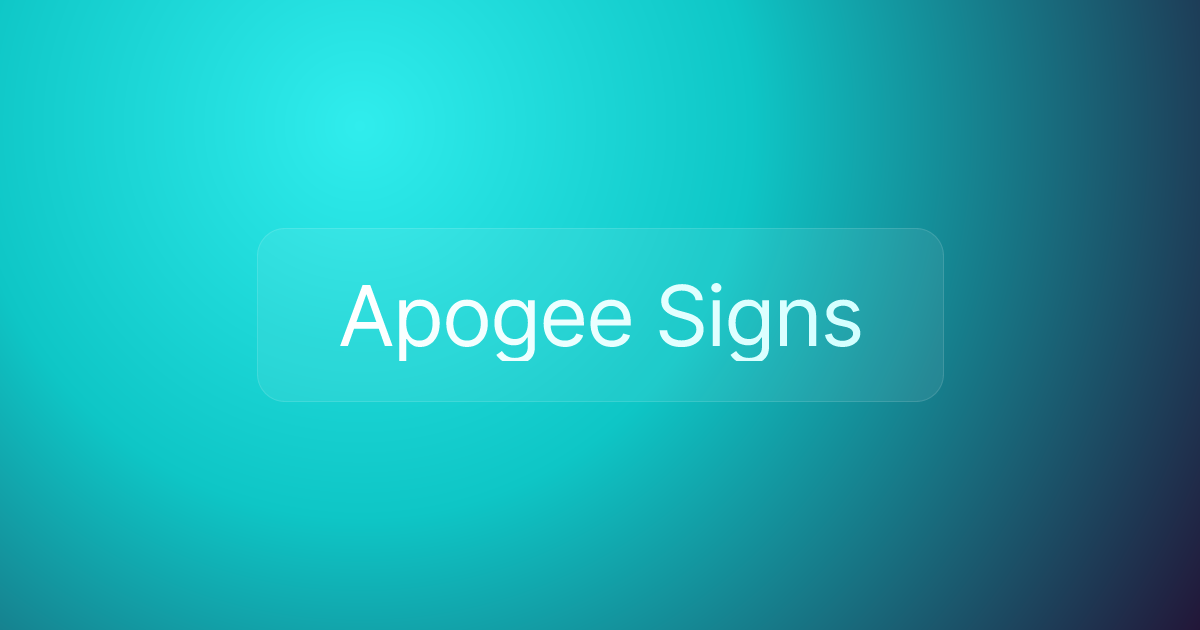 Apogee Signs