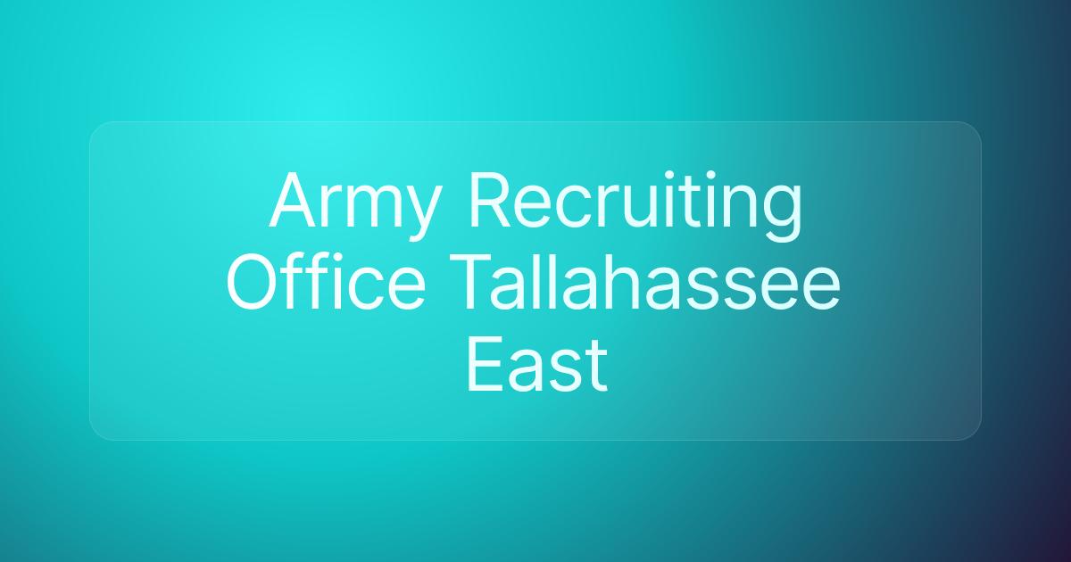 Army Recruiting Office Tallahassee East