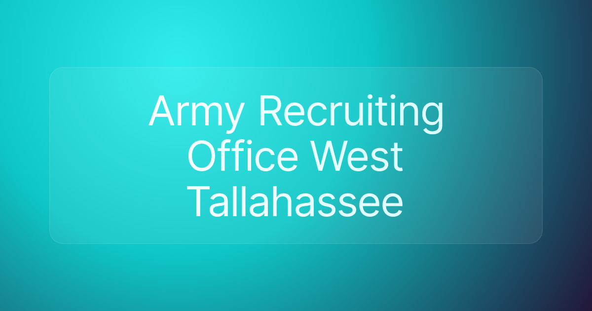 Army Recruiting Office West Tallahassee