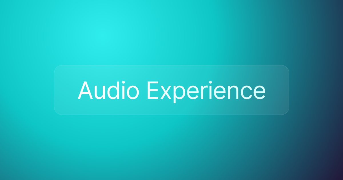 Audio Experience