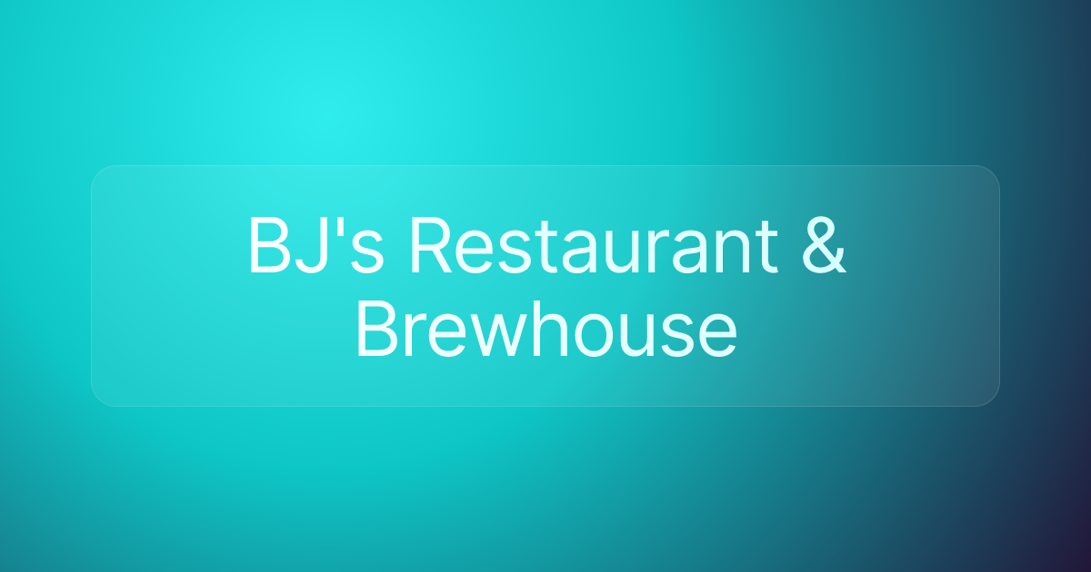BJ's Restaurant & Brewhouse