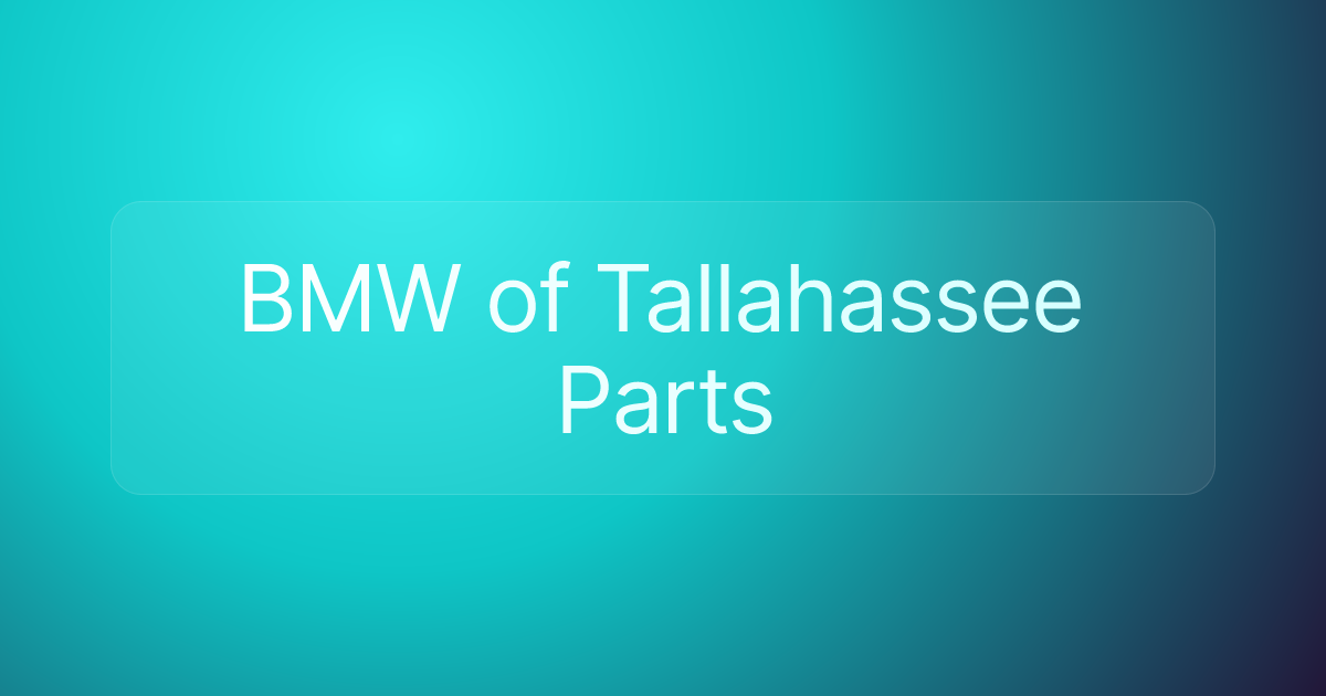 BMW of Tallahassee Parts