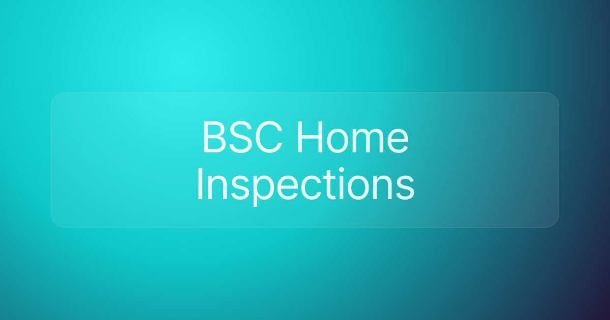 BSC Home Inspections