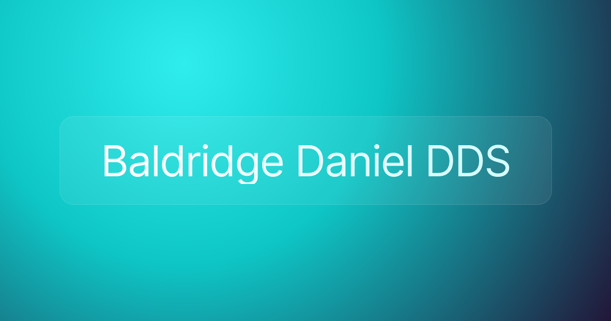 Baldridge Daniel DDS