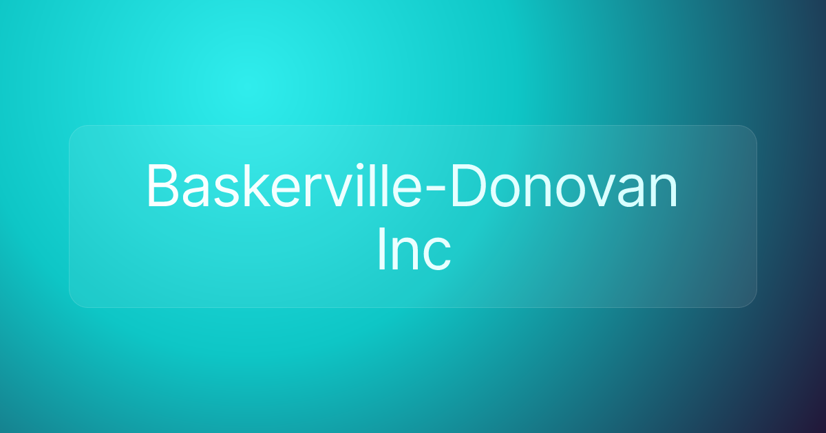 Baskerville-Donovan Inc