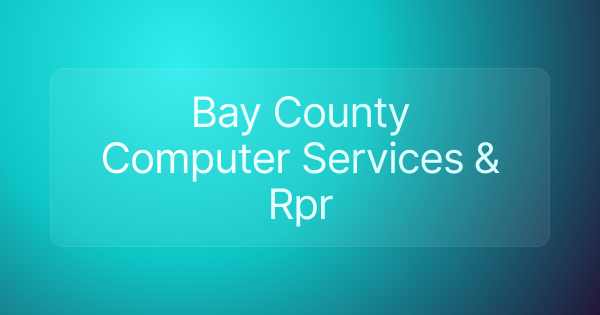 Bay County Computer Services & Rpr