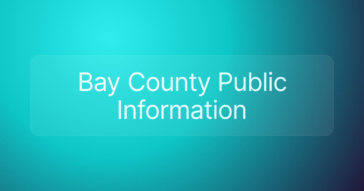 Bay County Public Information