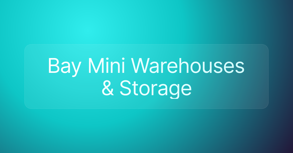 Bay Mini Warehouses & Storage