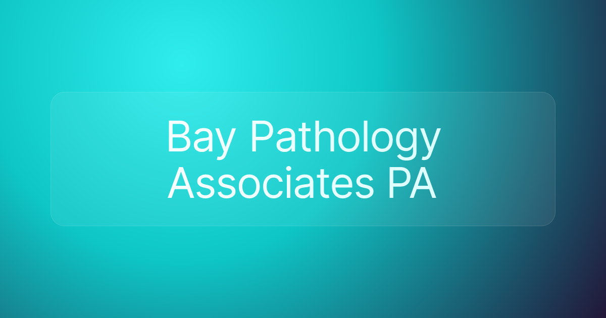 Bay Pathology Associates PA