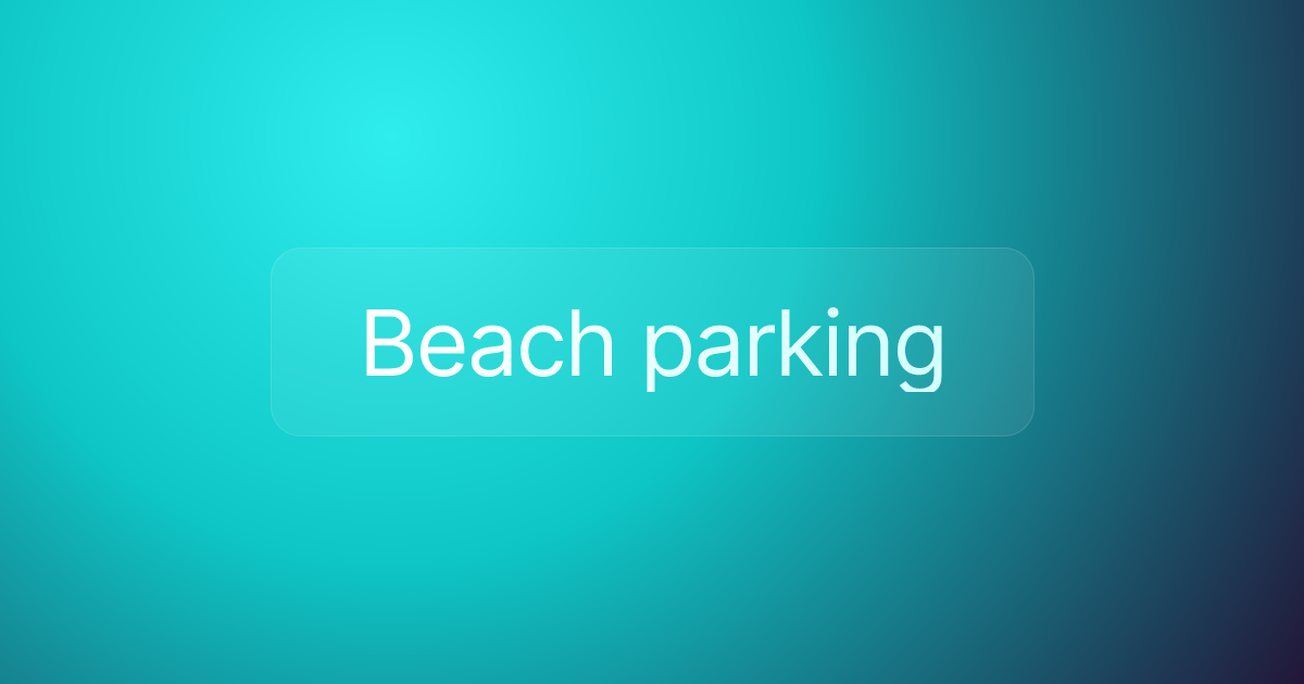 Beach parking