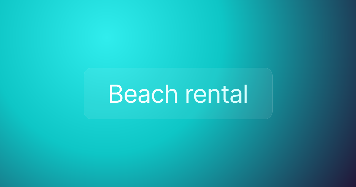 Beach rental