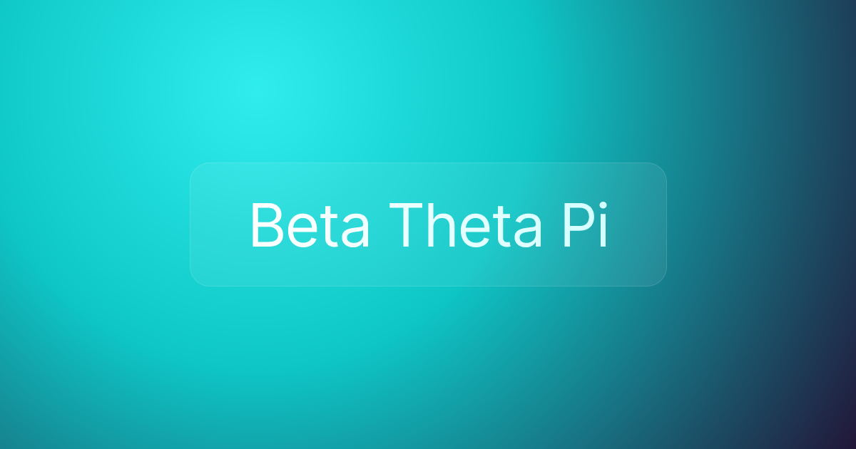 Beta Theta Pi