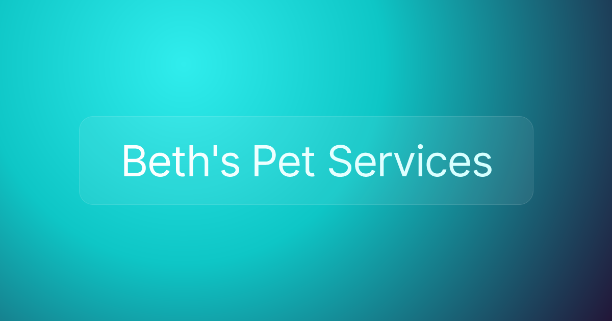 Beth's Pet Services