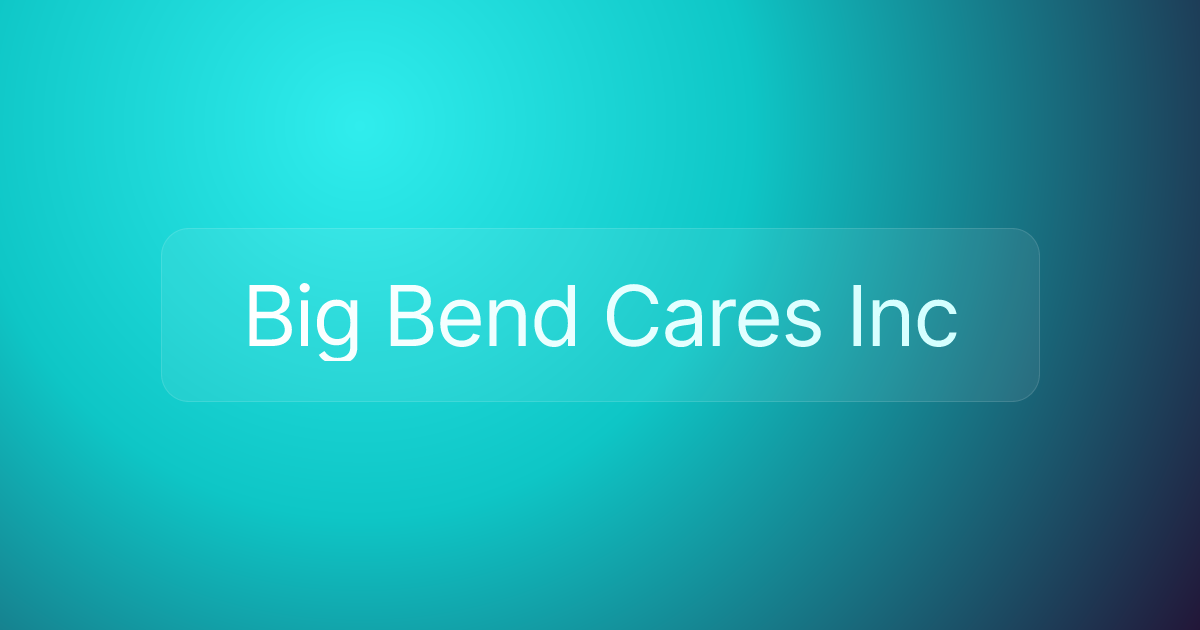 Big Bend Cares Inc